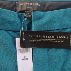 Banana Republic Teal Sloan Petite Pants